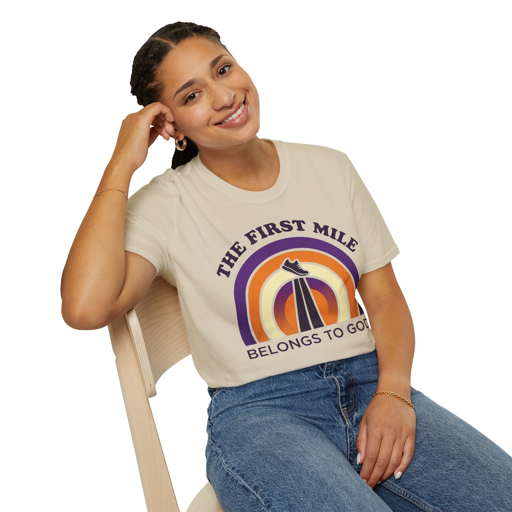 The First Mile Belongs to God Christian Runner T-Shirt