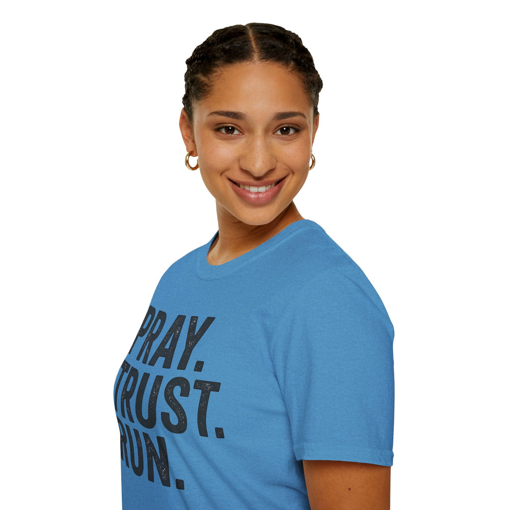 Pray Trust Run Christian Runner T-Shirt