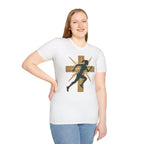 Cross Running Girl Christian Runner T-Shirt