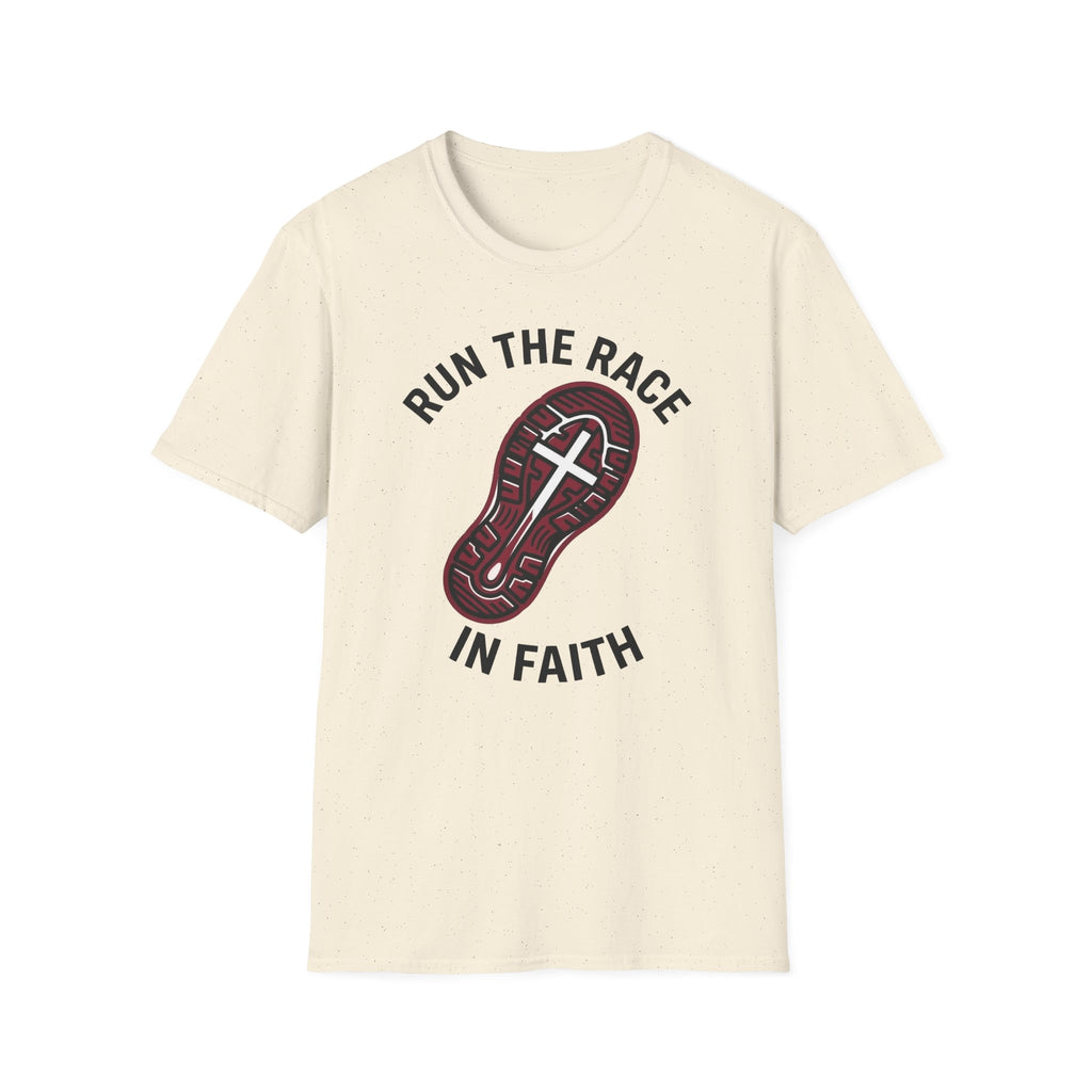 Run the Race in Faith Christian Runner T-Shirt