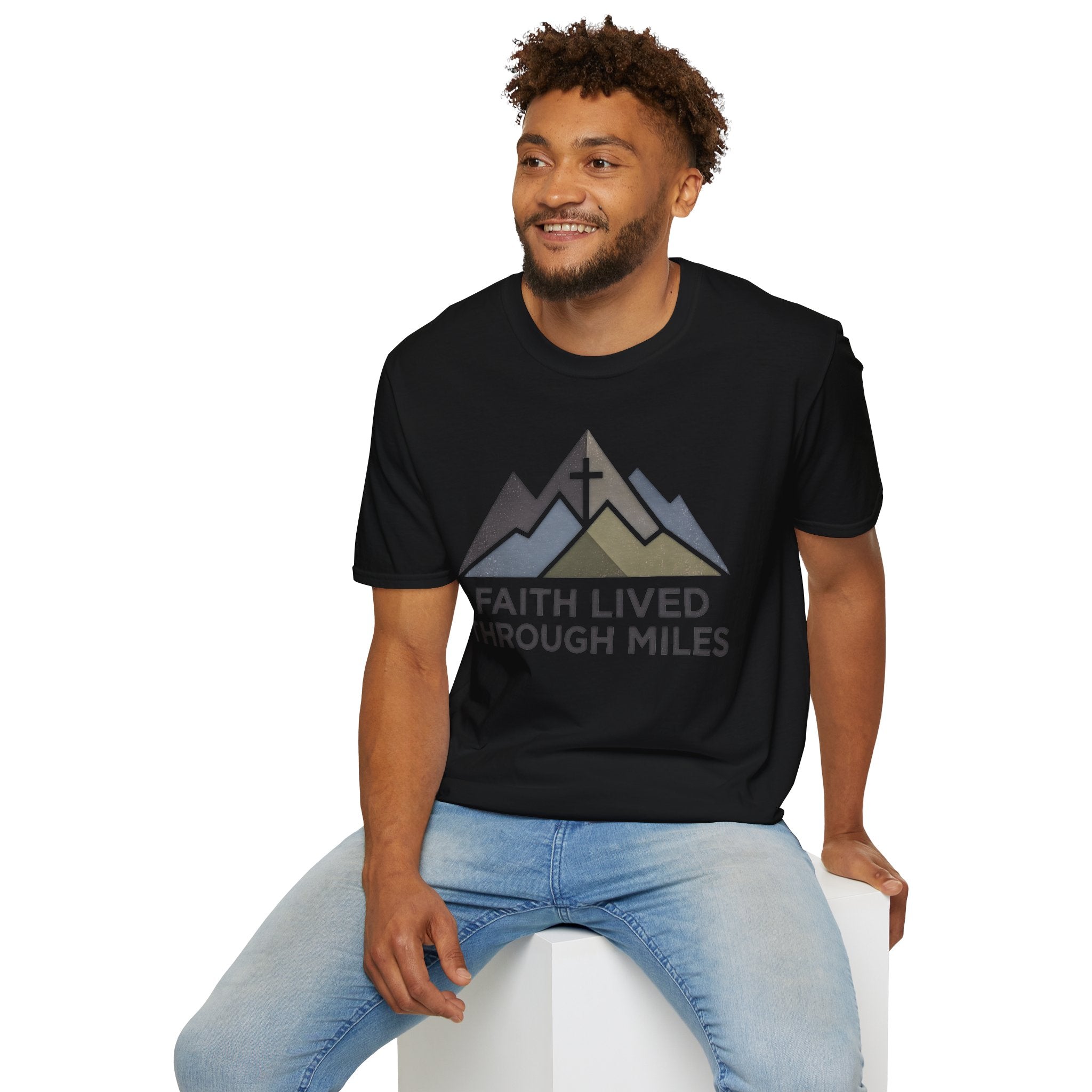 Faith Lived Through Miles Christian Runner T-Shirt
