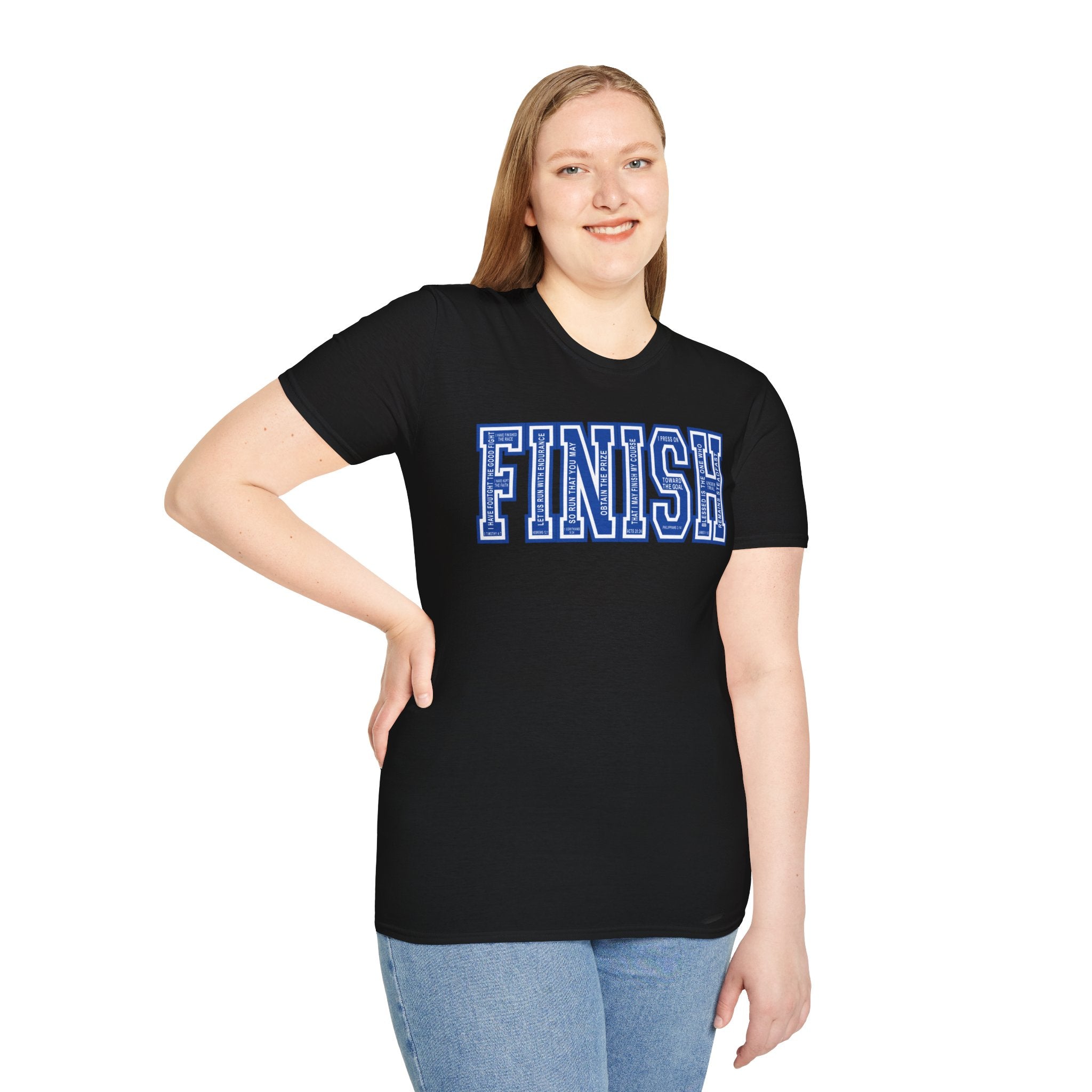 FINISH Christian Runner T-Shirt (Cobalt Blue)