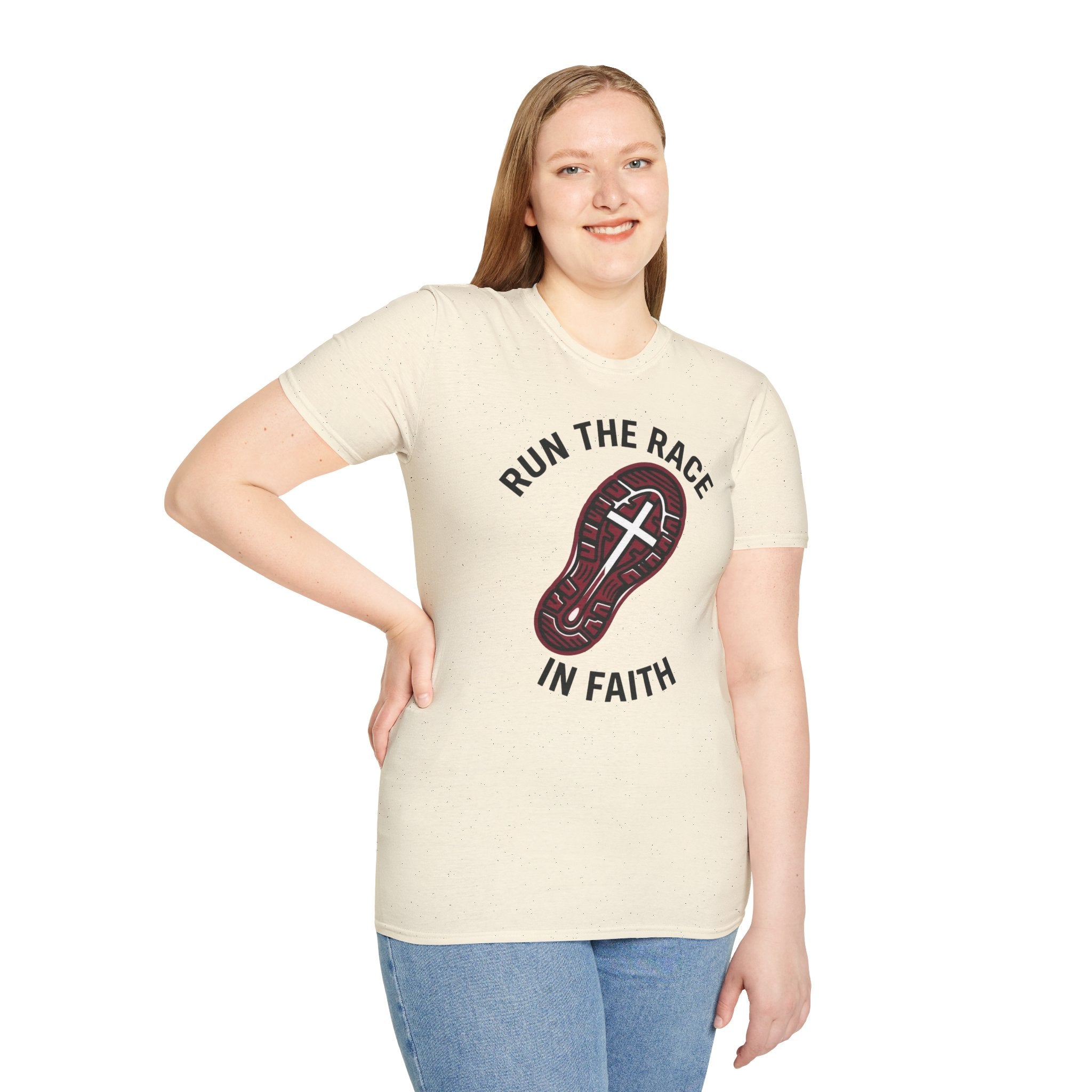 Run the Race in Faith Christian Runner T-Shirt