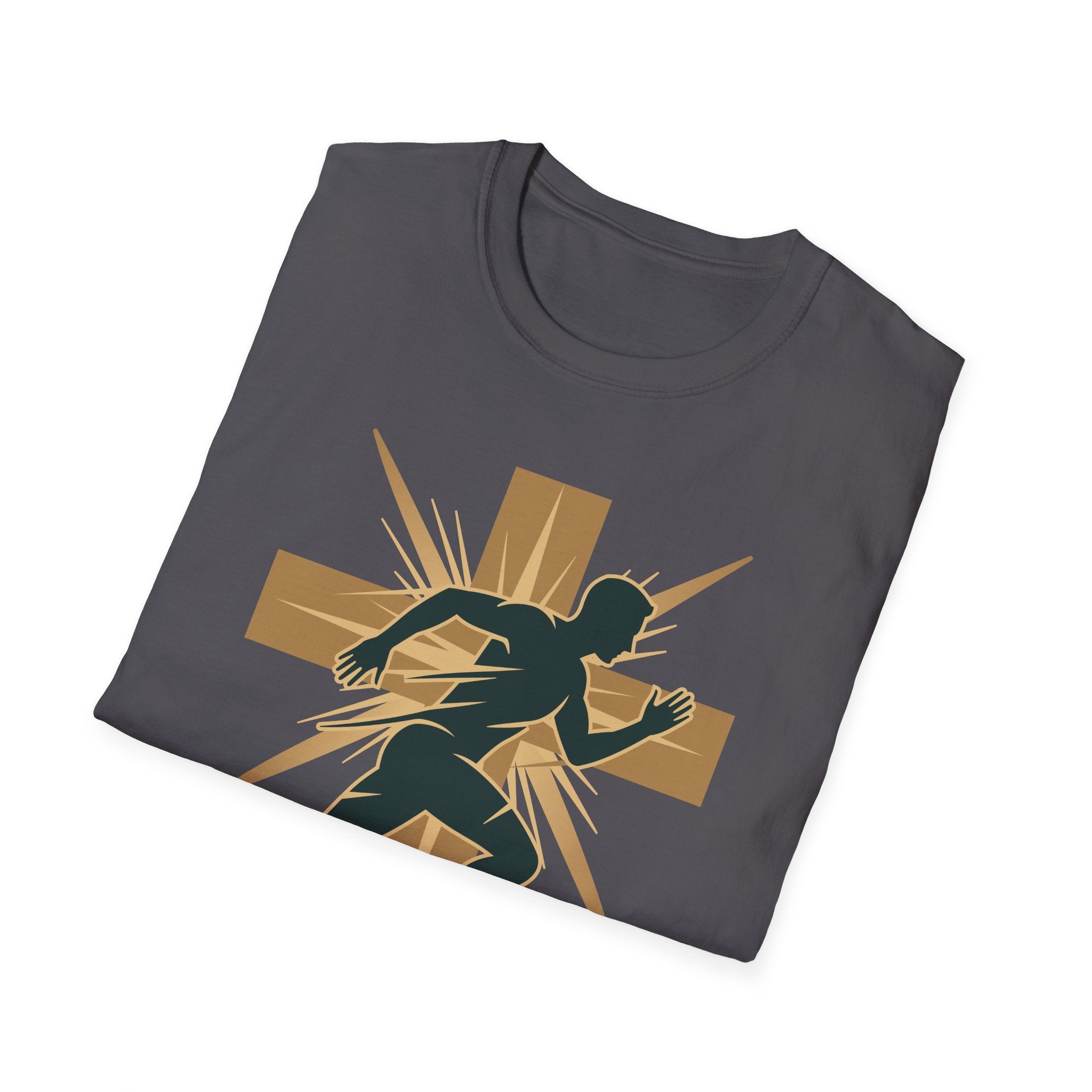 Cross Running Man Christian Runner T-Shirt