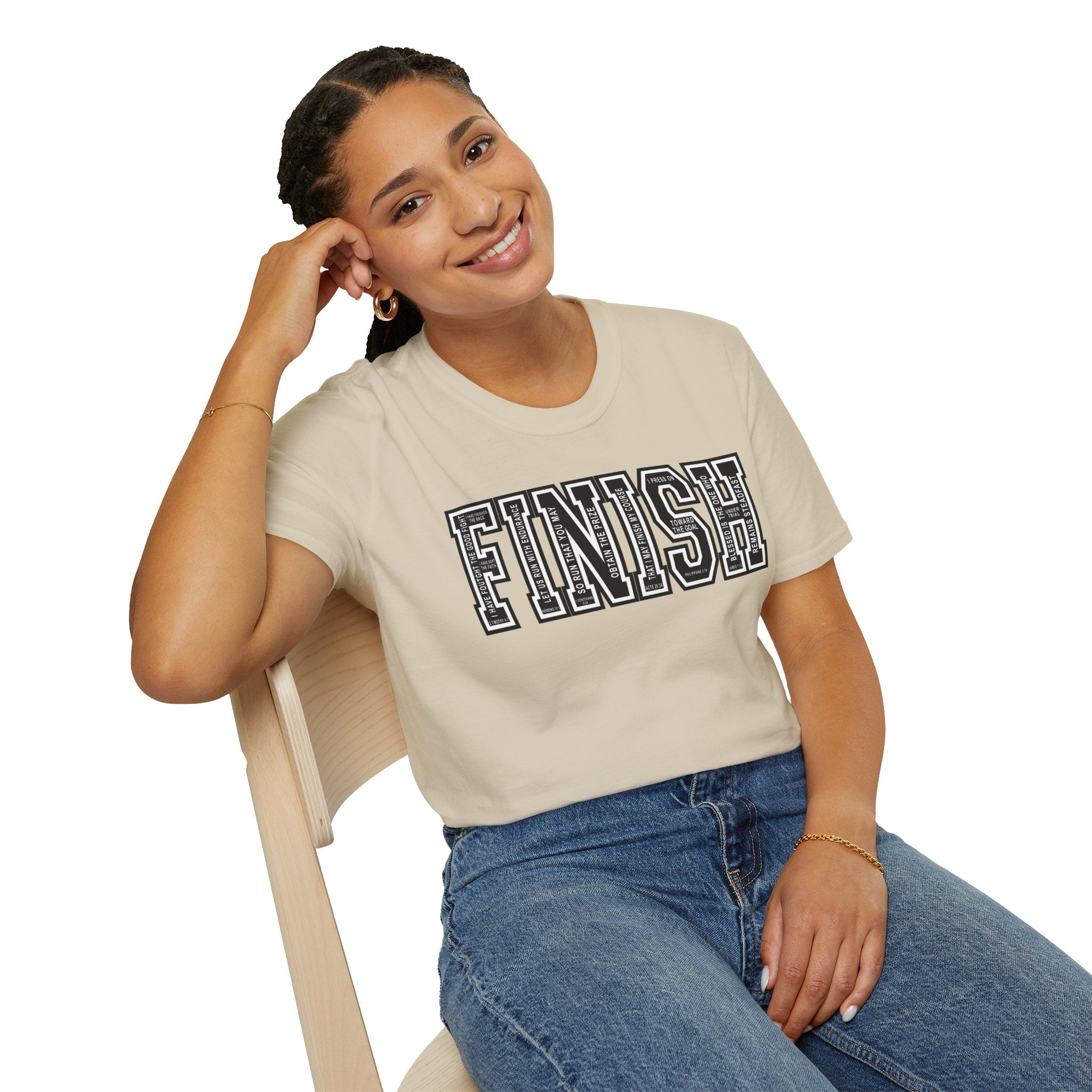 FINISH Running Christian Runner T-Shirt (Black)