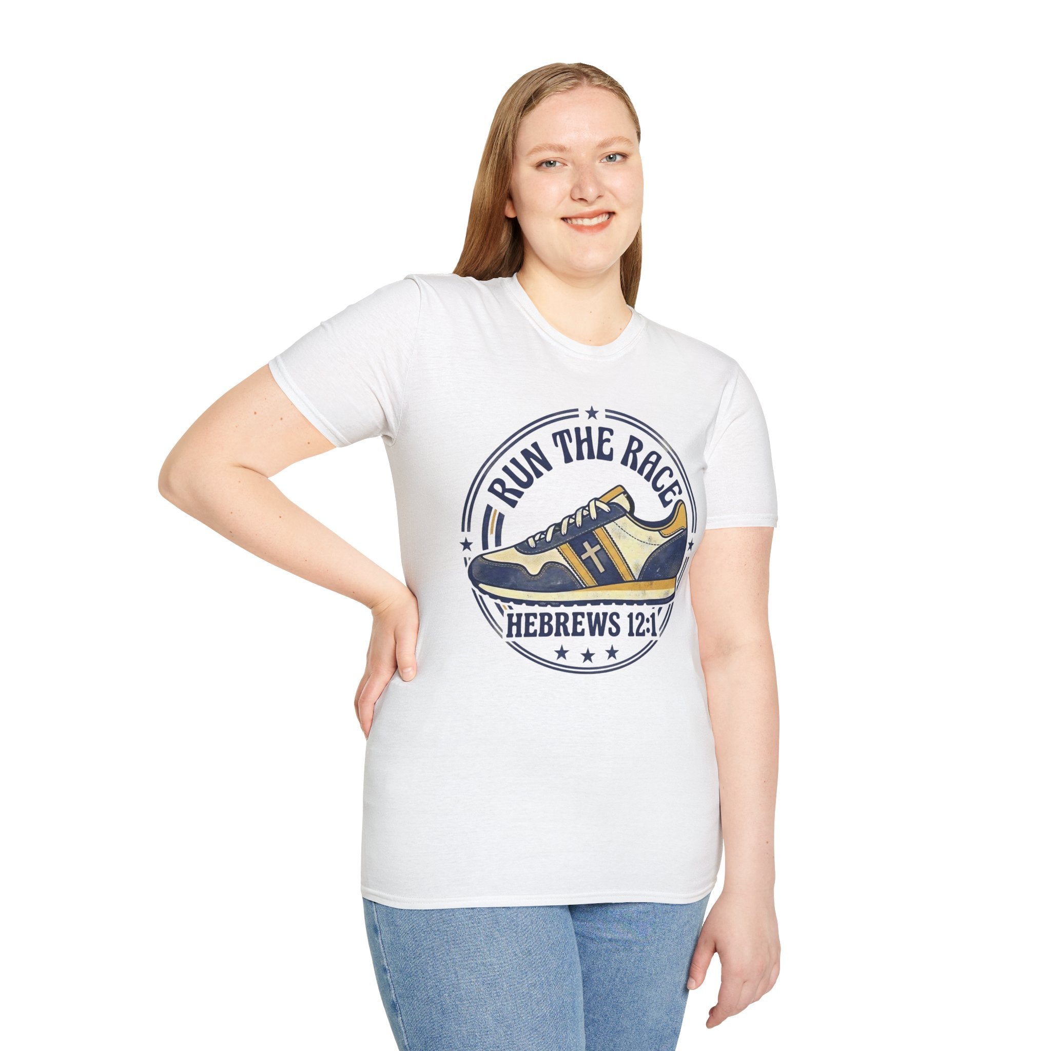 Run The Race - Hebrews 12:1 Christian Christian Runner T-Shirt