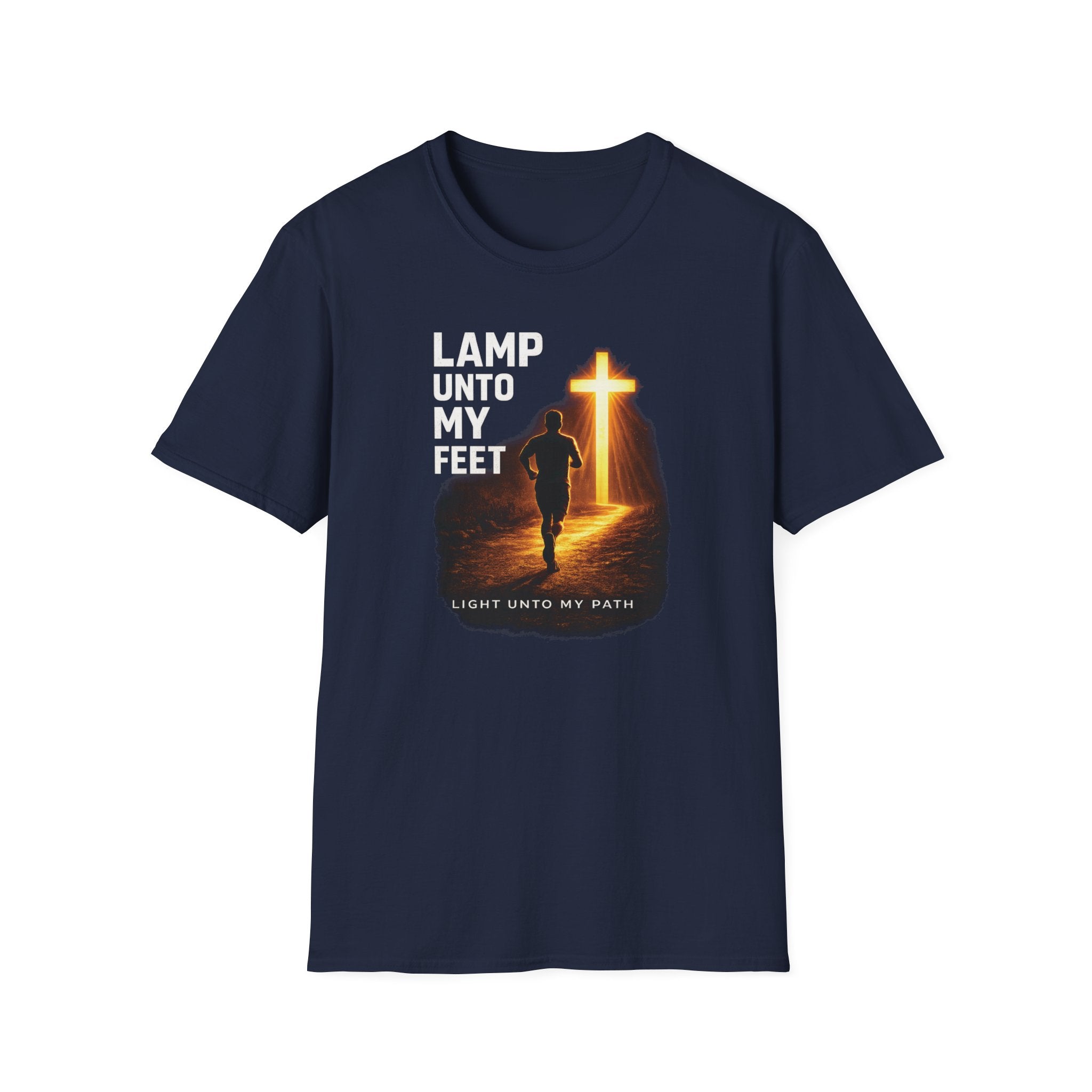 Lamp Unto My Feet - Light Unto My Path Christian Runner T-Shirt (Male)