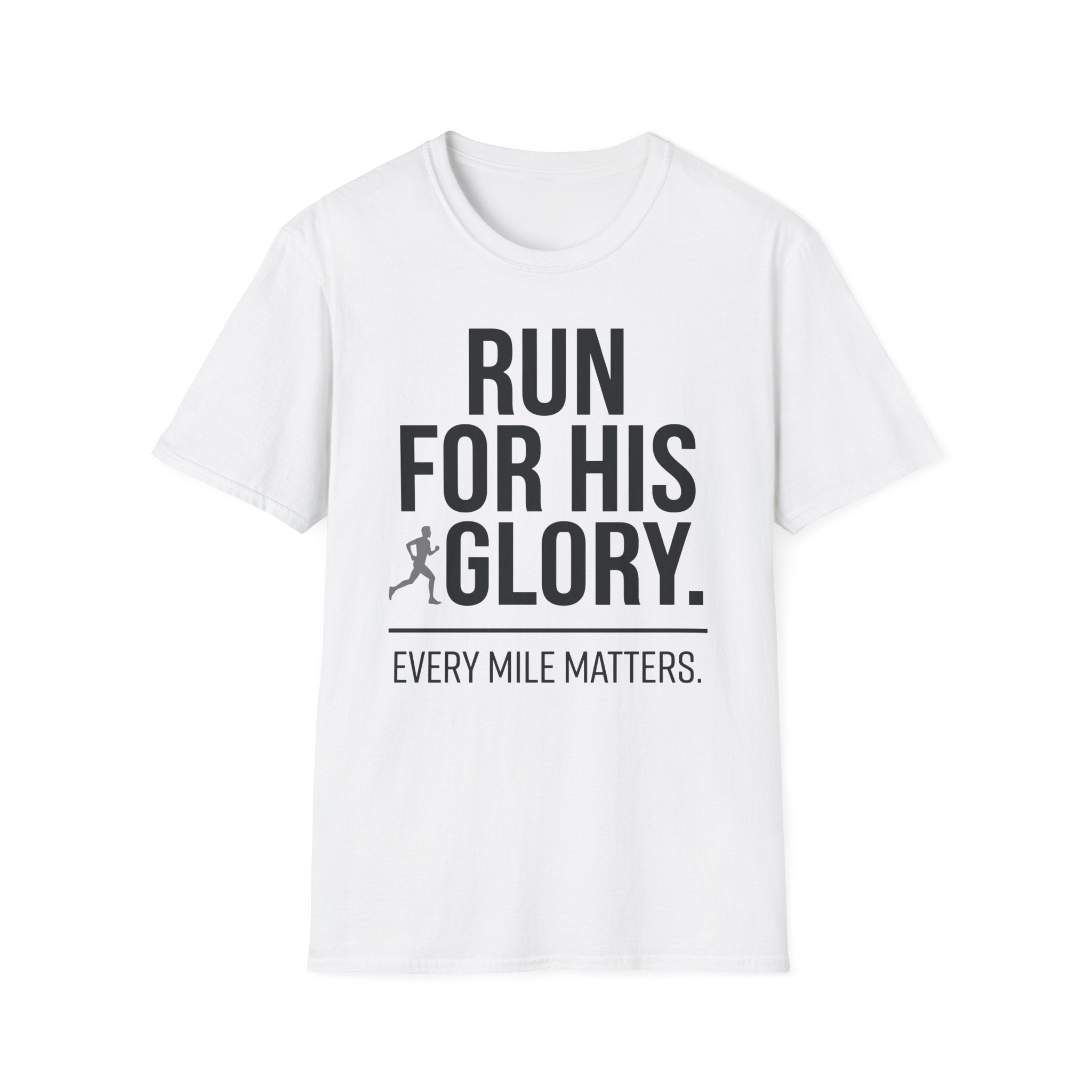 Run for His Glory Christian Runner T-Shirt (Male)