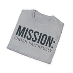 Mission: Finish Faithfully Christian Runner T-Shirt