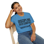 Discipline Over Comfort - Faith Over Everything Christian Runner T-Shirt