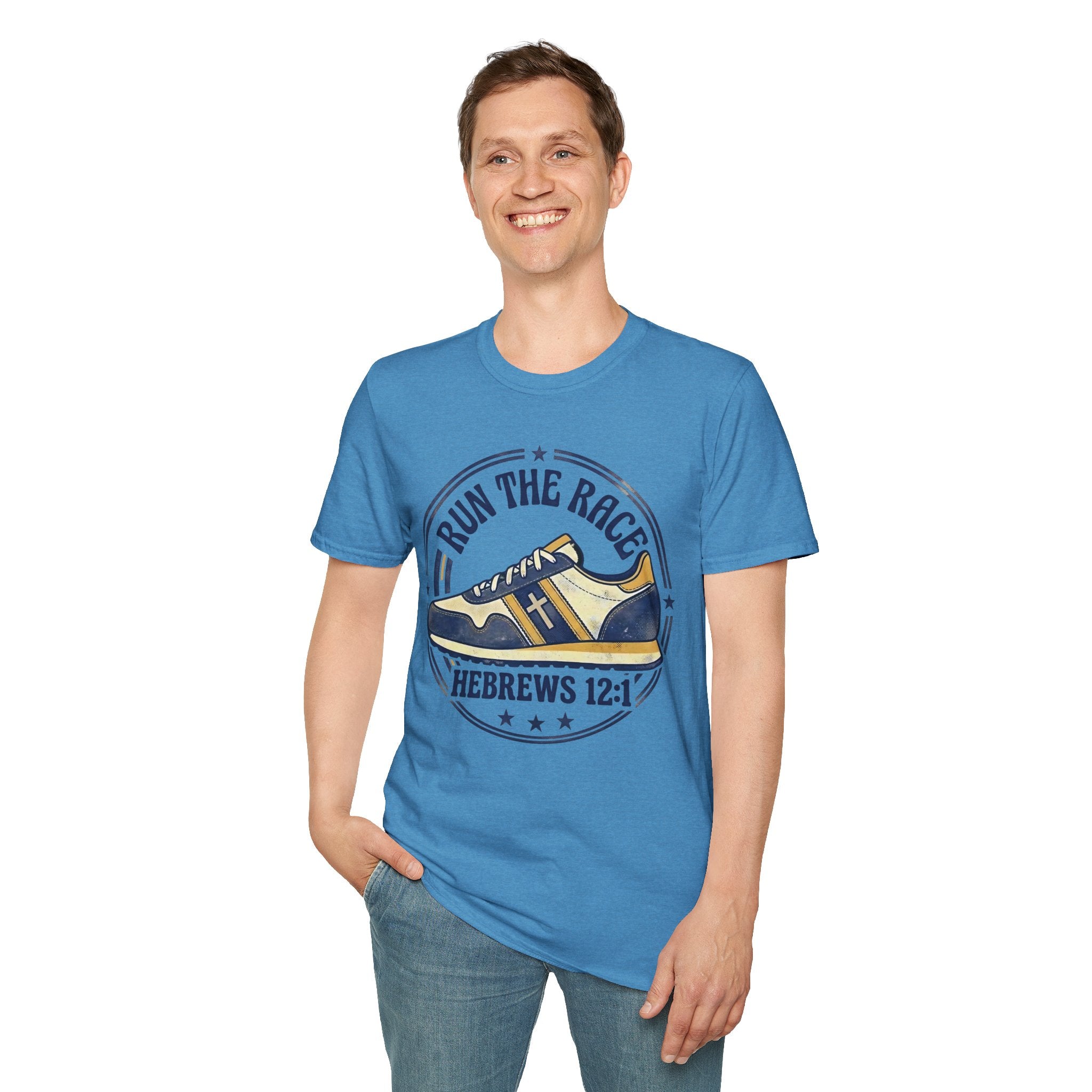 Run The Race - Hebrews 12:1 Christian Christian Runner T-Shirt