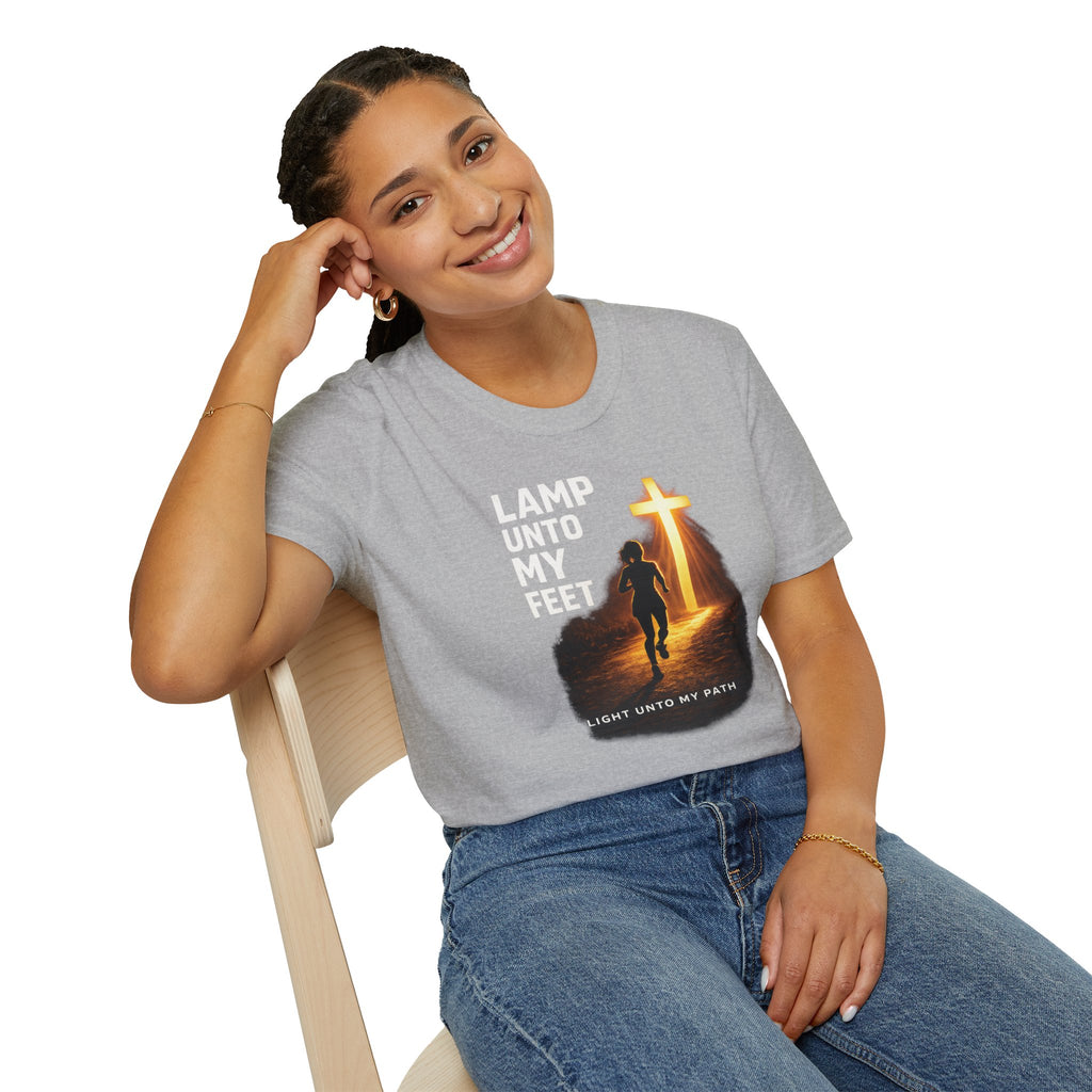 Lamp Unto My Feet - Light Unto My Path Christian Runner T-Shirt (Female)