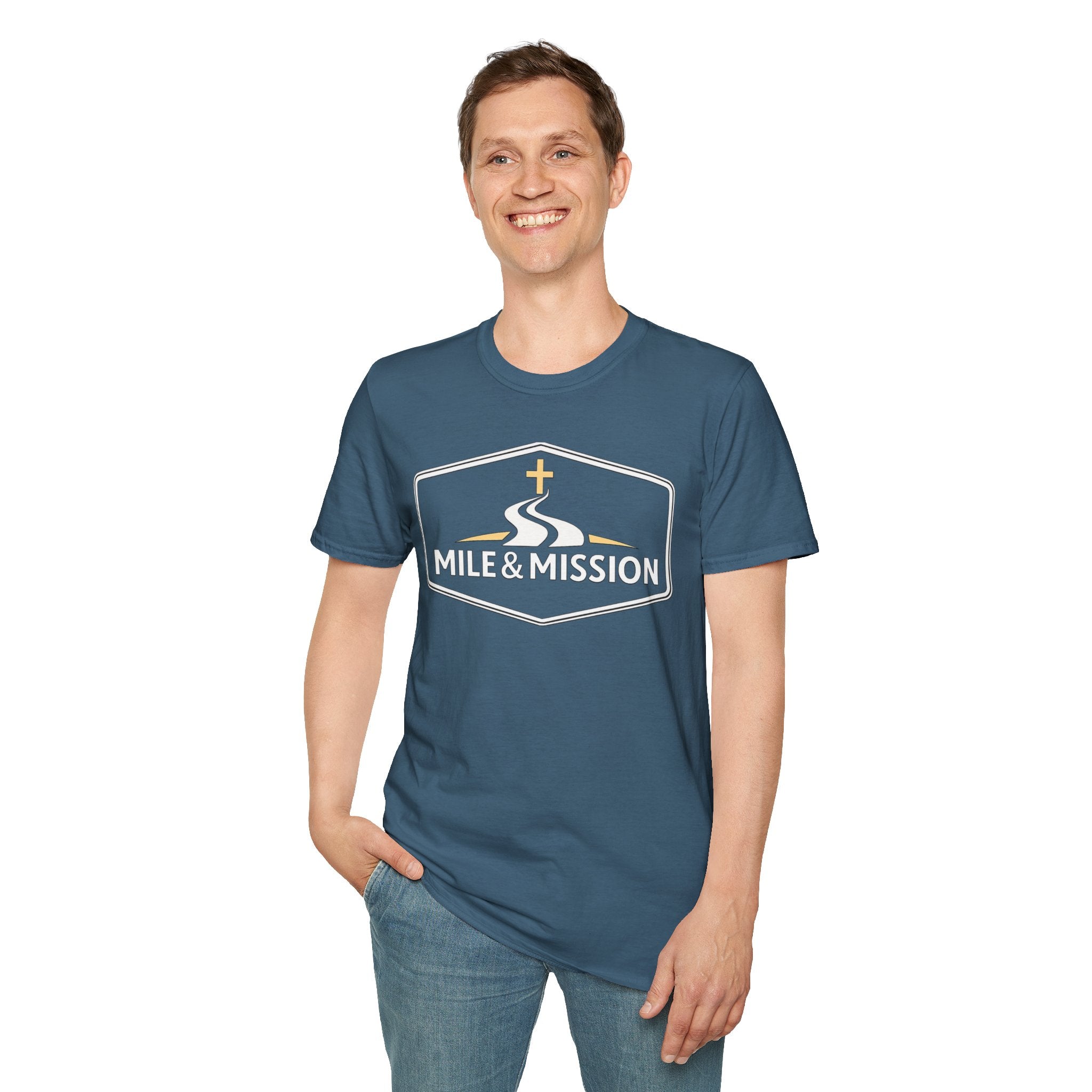 Mile & Mission Logo Christian Runner T-Shirt