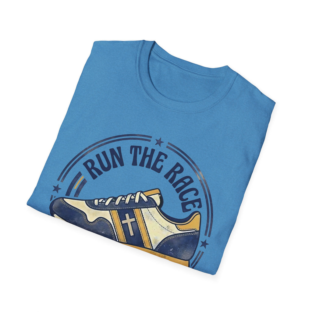 Run The Race - Hebrews 12:1 Christian Christian Runner T-Shirt