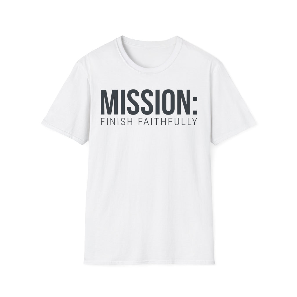 Mission: Finish Faithfully Christian Runner T-Shirt