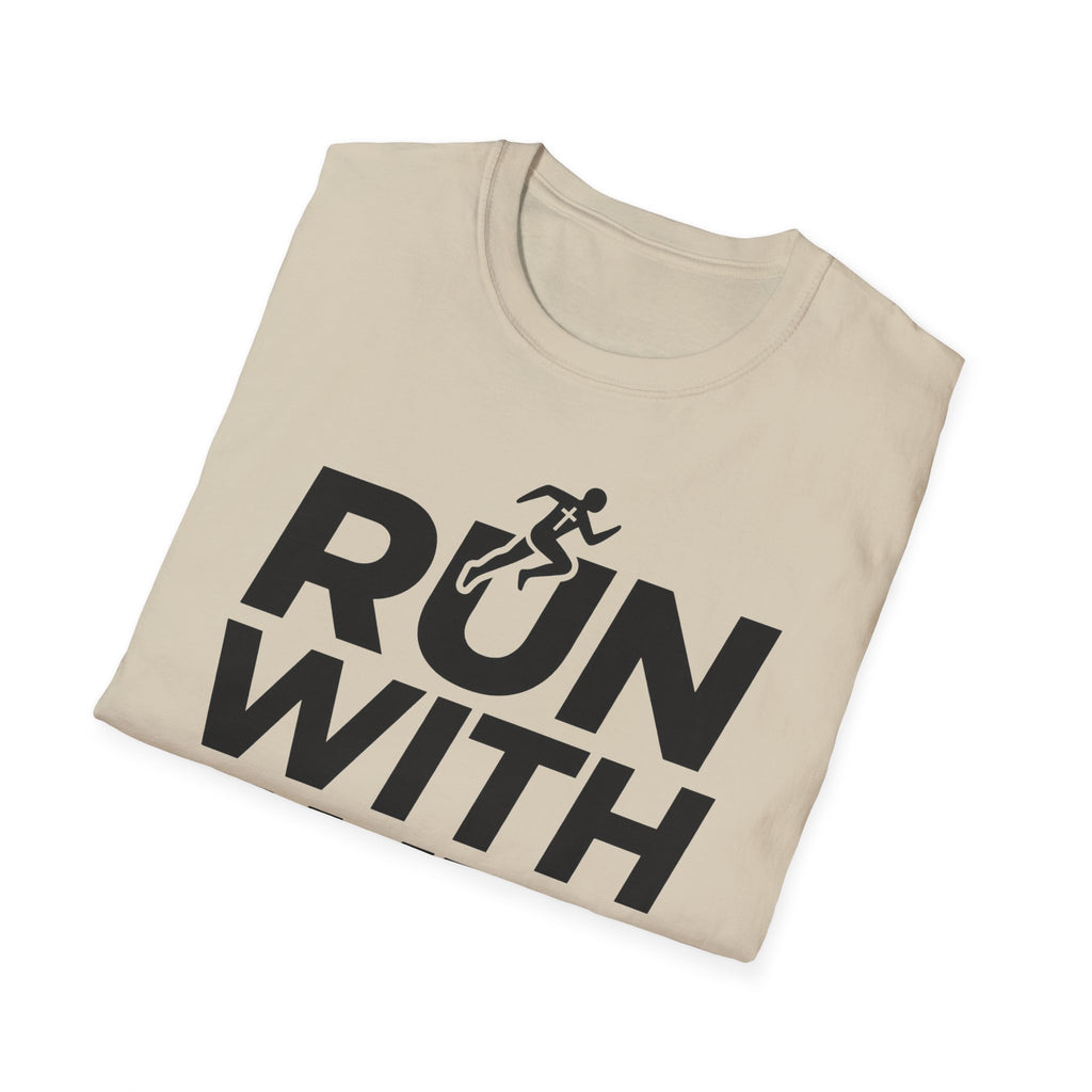 Run With Faith - Finish Strong Christian Runner T-Shirt