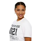 Pace Set by Jesus 0121 Bib Style Christian Runner T-Shirt