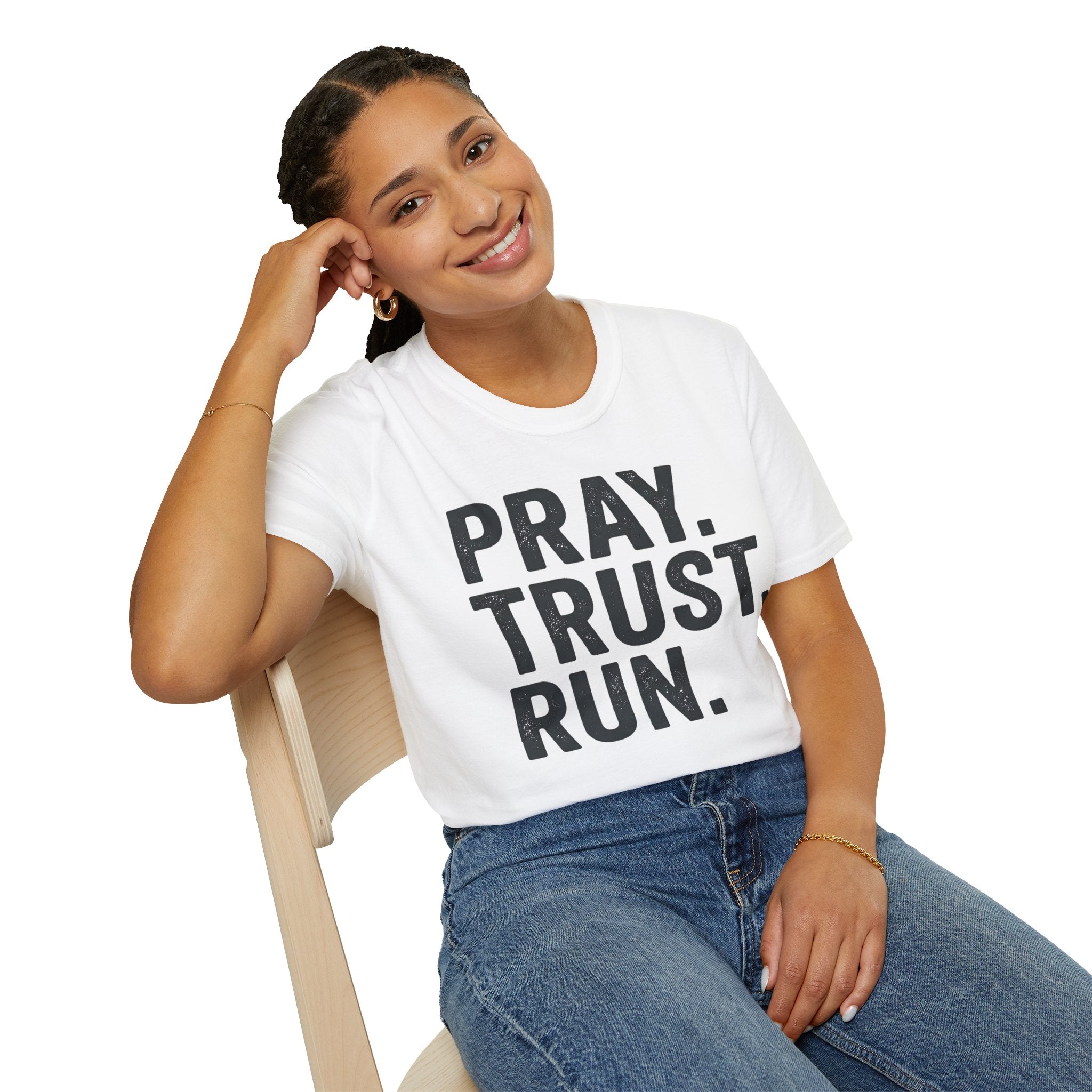 Pray Trust Run Christian Runner T-Shirt