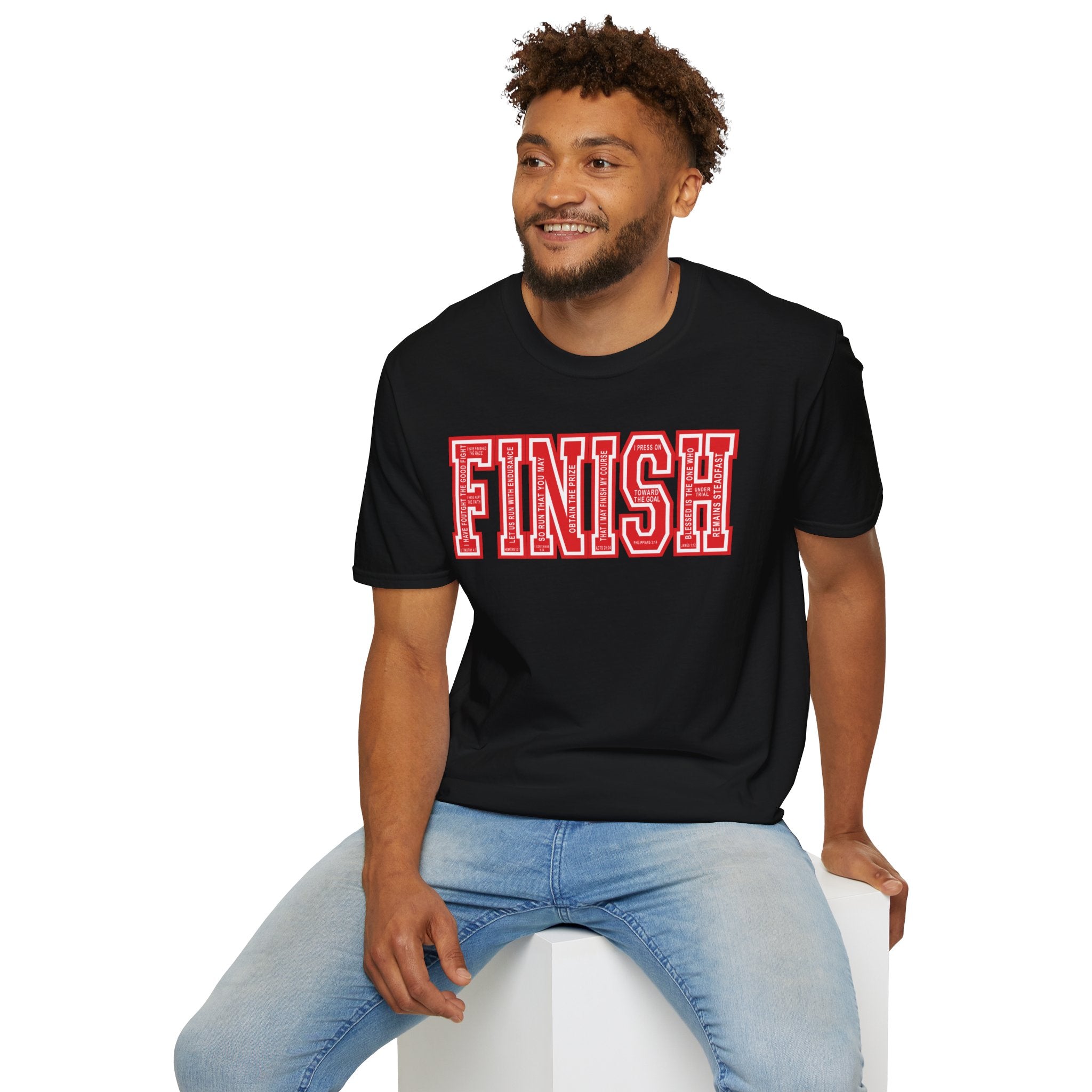 FINISH Christian Runner T-Shirt (Red)