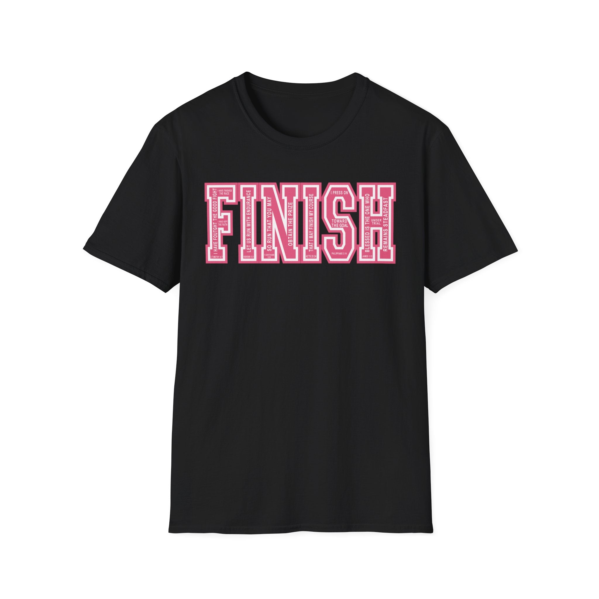 FINISH Christian Runner T-Shirt (Pink)
