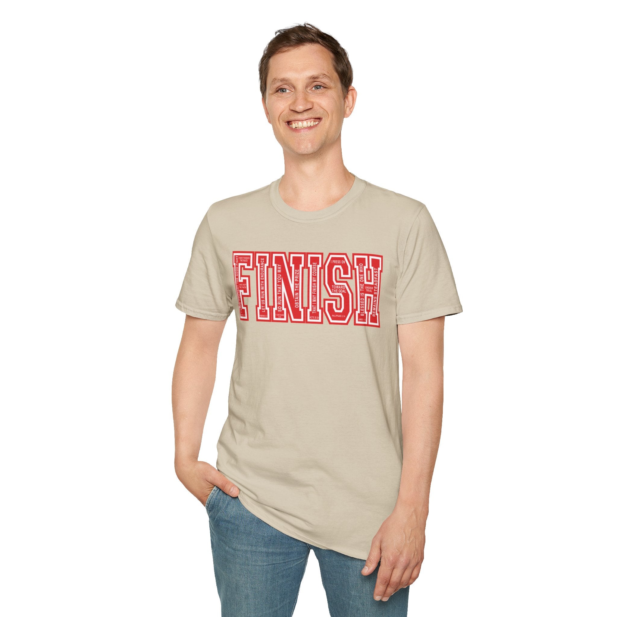 FINISH Christian Runner T-Shirt (Red)