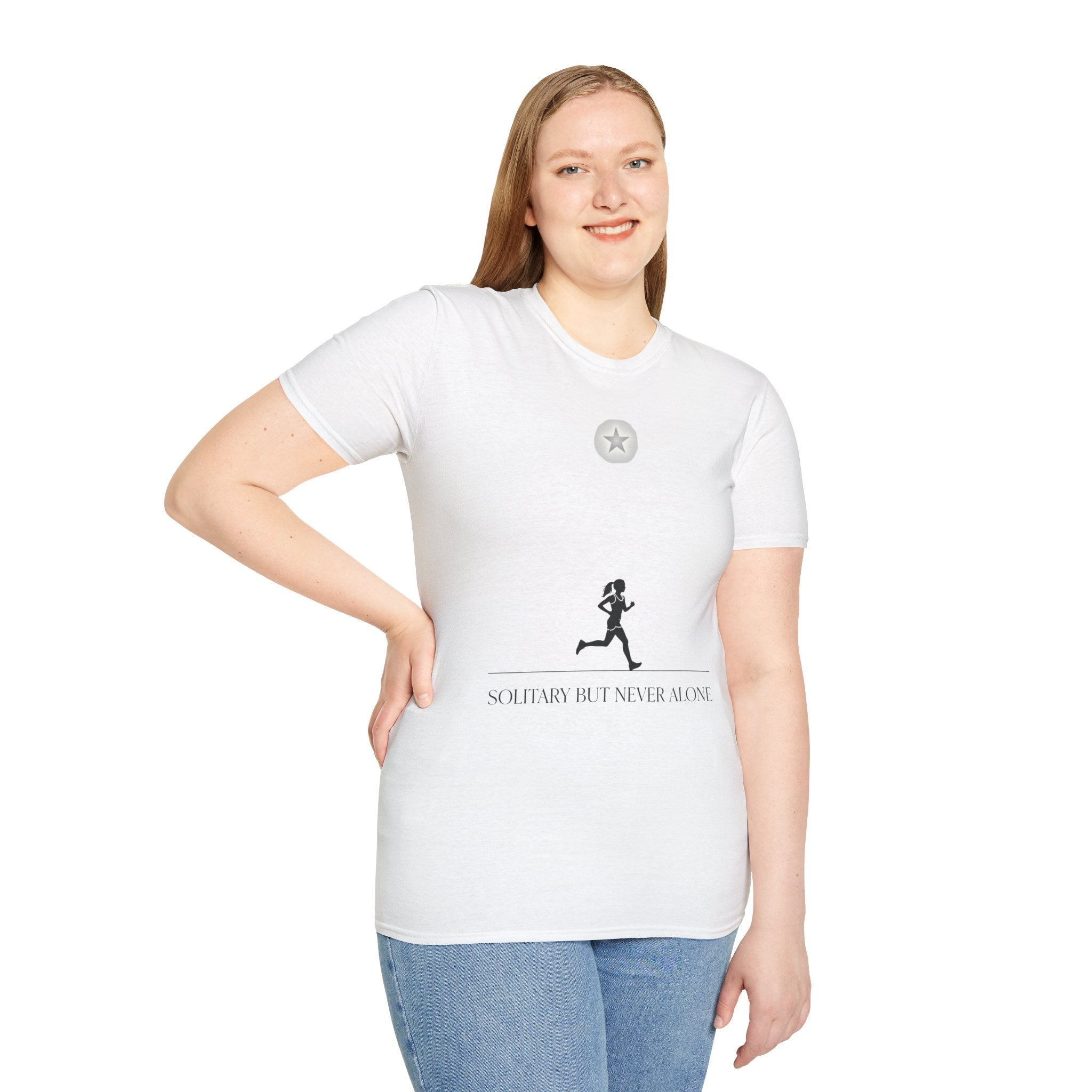 Morning Star - Solitary but Never Alone Christian Runner T-Shirt (Female)