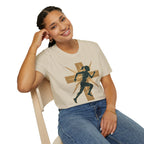 Cross Running Girl Christian Runner T-Shirt