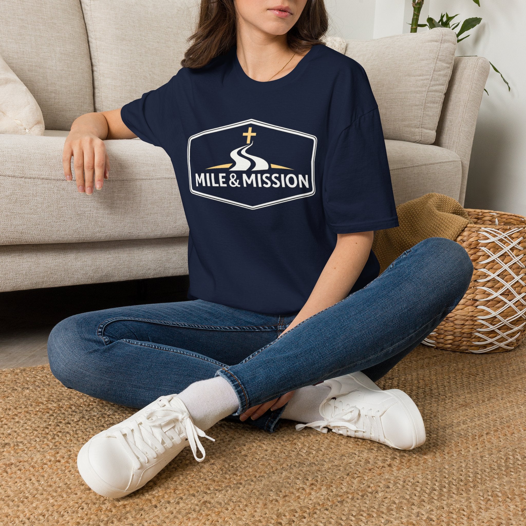 Mile & Mission Logo Christian Runner T-Shirt