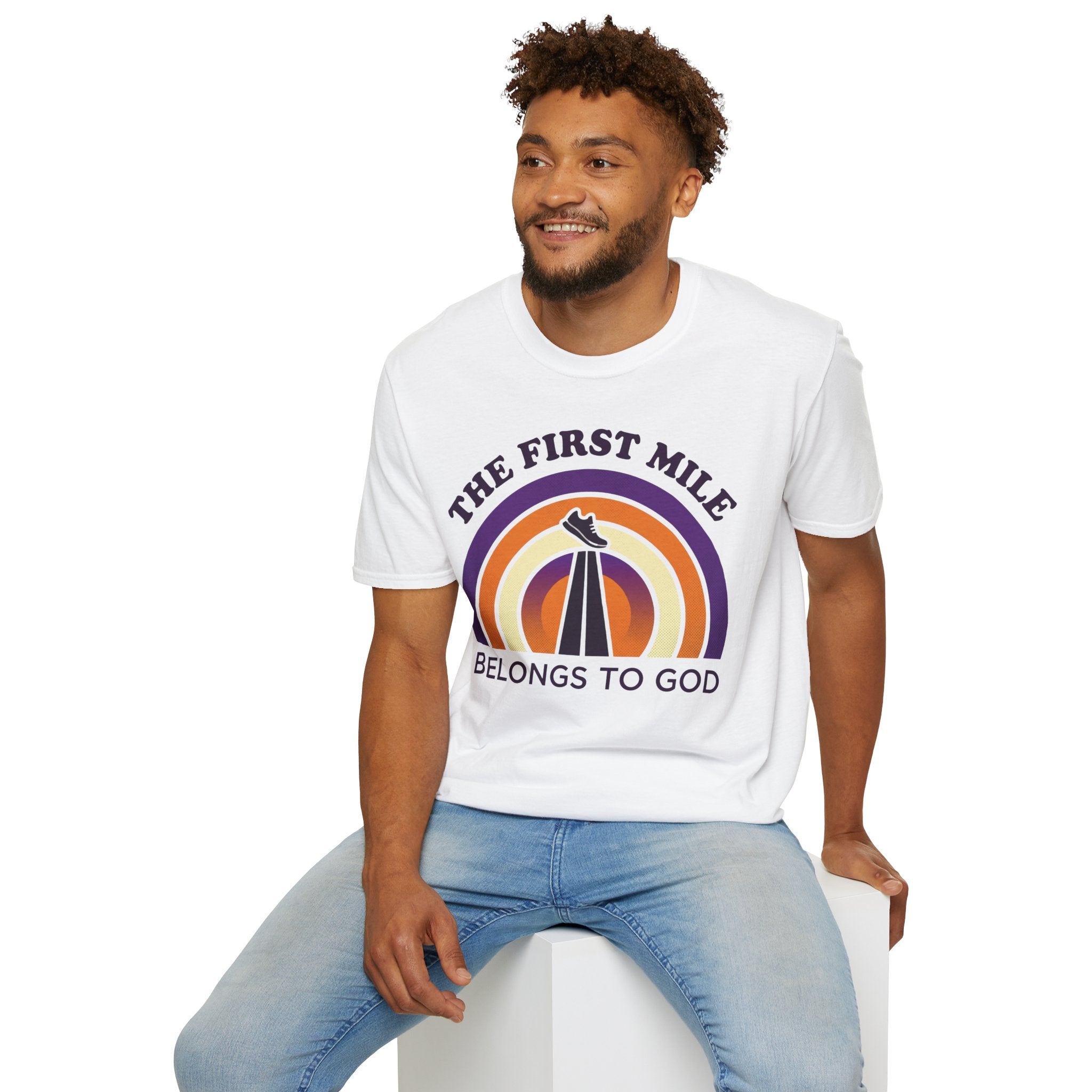 The First Mile Belongs to God Christian Runner T-Shirt