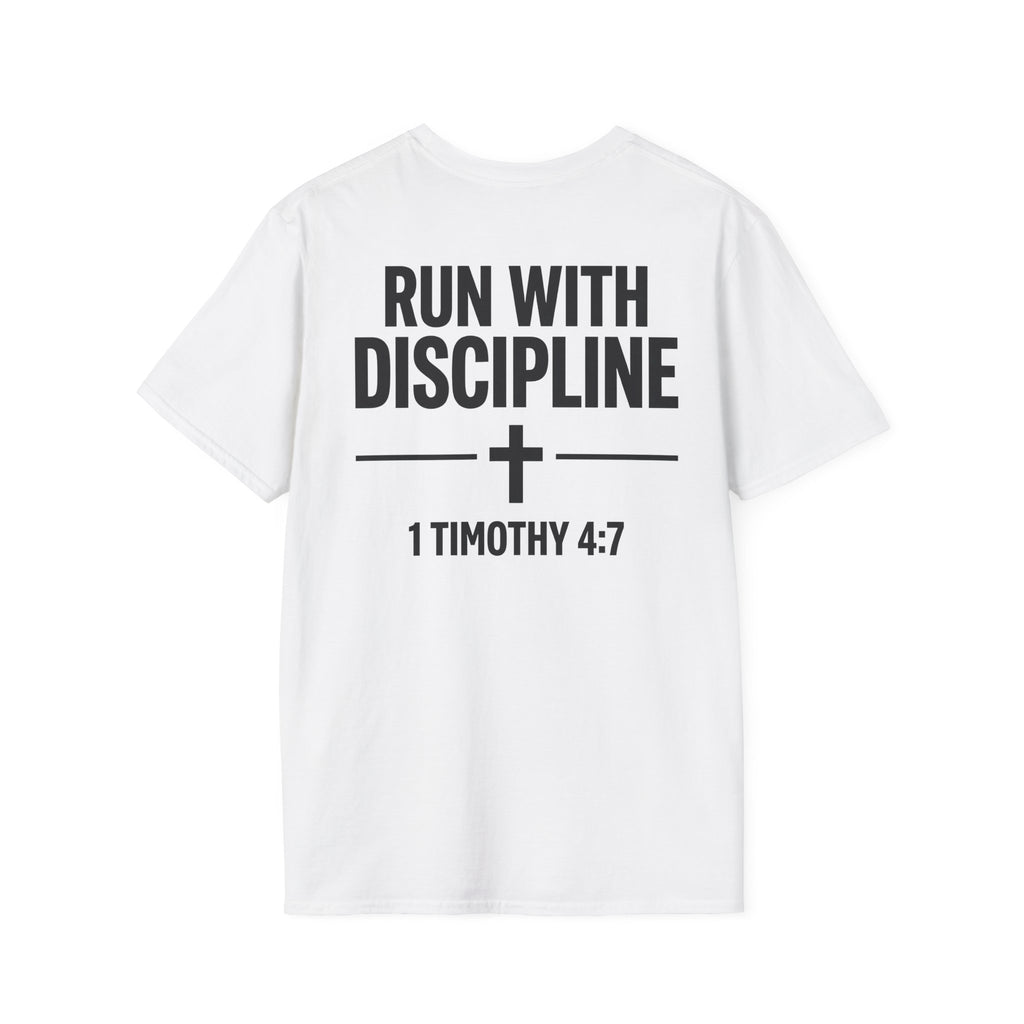Mile & Mission - Run with Discipline Christian Runner T-Shirt