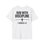 Mile & Mission - Run with Discipline Christian Runner T-Shirt