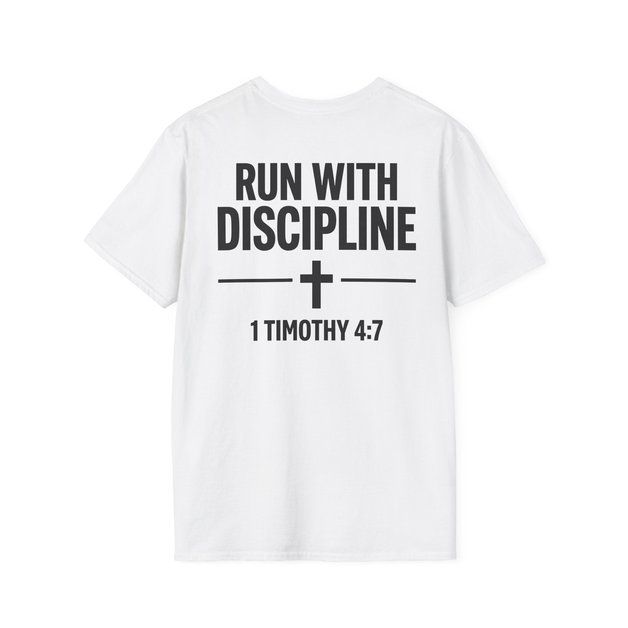Mile & Mission - Run with Discipline Christian Runner T-Shirt