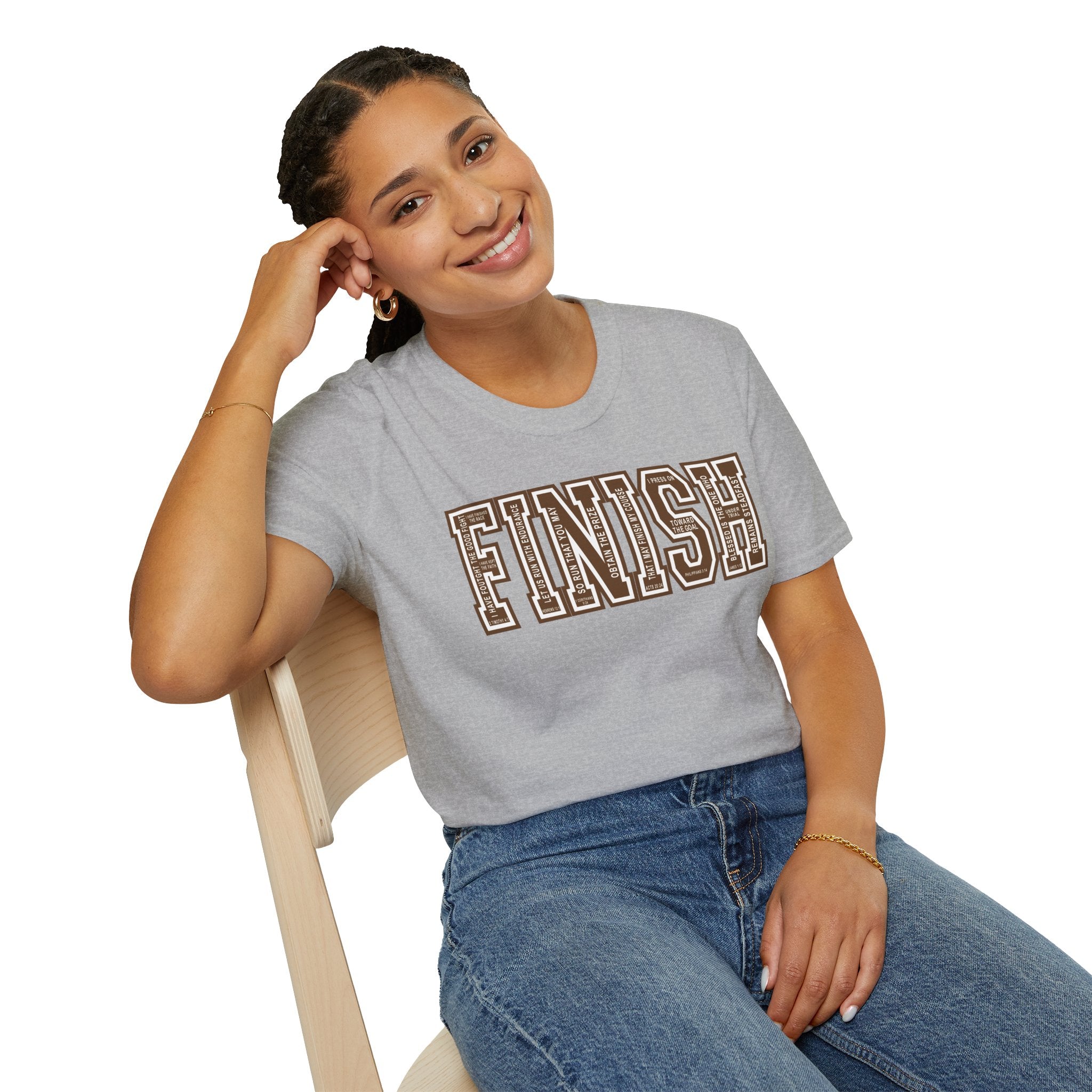 FINISH Christian Runner T-Shirt (Brown)